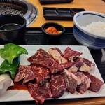 Shiawase No Yakiniku Tabe Houdai Kamimura Bokujou Ya Otakaya Suga Ikanten - ハラミランチ　肉1.5倍盛り