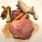 レストラン リューズ - 新潟産ポーク、舞茸