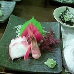 2013年11月 宴会メニューの刺し盛り1人前