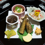 しもすわ温泉 ぎん月 - 前菜盛り 旬の幸盛り合せ