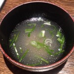 Sukeroku - お口直しのサービスの鶏スープ。