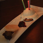 デザートのスコーン(アイス掛け)とふわふわのクッキー