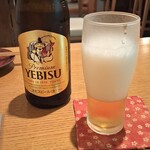 虎の子 代々木上原店 - ビールはエビス瓶のみ