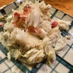 かにや - お店のお母さんが丁寧に剥いてくれました(感謝)