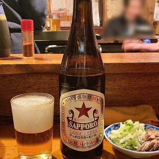 かにや - 料理写真:「サッポロラガービール(中瓶)」@？