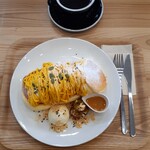 LIKO CAFE - パンプキンモンブラン、アメリカンコーヒー　1950円(セット割で50円引き)