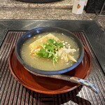 ご馳走　まん真 - 温物(手作り豆腐の揚げ出しあんかけと渡り蟹)