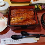 うなぎ屋おのぎ - うな重(松)　茶碗蒸し　温玉セット