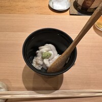 すし蓑 - 鱈の白子　ほんのり温かく少量のご飯が隠れている