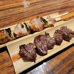 のみくい処 ハナビ - ◆ジャンボ串焼き 豚ねぎ間串・牛ハラミ串