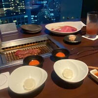 天空焼肉 星遊山 - ミスジの焼きすきやき ～一口ご飯と～