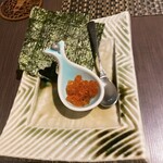 汀邸　遠音近音　Ochi Kochi - 蒸し物と合わせて海苔といくら添え