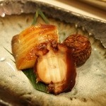 鮨西光 - 羅臼産の銀鰈、蛸柔らか煮、小芋