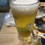 鳥焼肉がんだれ - 生ビール