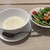 イタリアンフレンチレコルト - 料理写真:さつまいもスープとグリーンサラダ
