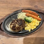 HERO'S steakhouse - ハンバーグステーキ(レギュラー) + チョリソートッピング