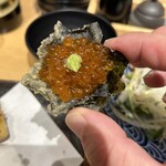 天ぷらと寿司 こじま - いくらのカナッペ