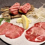 Wagyuu Yakiniku Wa - 牛タン3種盛り