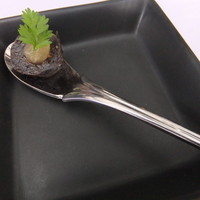 エスポワール - 鹿肉の内臓？にリンゴのジャムを添えたもの(アミューズ3品目)