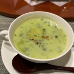 緑水亭 勝浦別館 翠海 - ほうれん草のポタージュ
