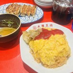 大阪王将 - 〈単品〉餃子6個、初恋オムライス