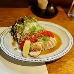 居酒屋いちりん - 鶏とトマトのサラダ