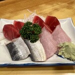 Takigen - ランチ「刺身盛り合わせ定食」のお刺身
                2023年11月20日