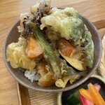 ほり場 - 野菜天ぷら山盛り