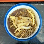 立山そば - カレーそば トッピング 白えび 上から