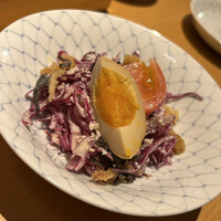 鶏料理 清水 - 紫キャベツシーザーサラダ