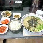 食道 山田商店 - モーニング 韓国風にゅうめん ライス付 ライス大盛り