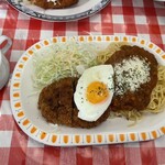 キッチンニュー早苗 - メンチカツスパゲティ+¥100でミートソースに変更