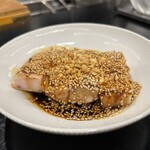 創作麺工房 鳴龍 - よだれ鶏 ¥500。（価格は訪問時）