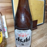 Yakitori Miyake - 乾杯。アサヒスーパードライ瓶ビール ¥580