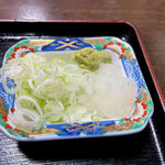 あさひ庵 - 薬味は、山葵、刻みねぎ、大根おろし。。。
