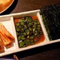 横浜焼肉kintan - このセットには、薬味も付きますが、お肉にしっかり味がついてるから、ほとんど使わなかった