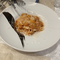 Oggi 8°mizuno - 高糖度トマトとバジリコのスパゲッティ
                  （農家さんから直送のDERAUMAトマト使用）