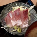 食事処 みんな家 - 釣あじフライ.刺身の定食