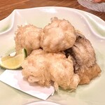 お料理とお酒 実りや - 真だちと株まいたけ天ぷら