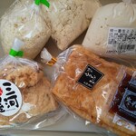 山守茶屋 - 料理写真:買った3点ともらったおから2点