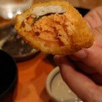 ぎんざ磯むら - 明太子ササミ巻き　断面