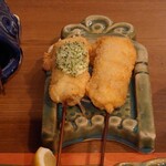 ぎんざ磯むら - 右　長ネギと豚のフィレ肉
      左　白ギス