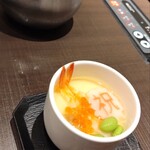 Yuzu An - WEB予約時に付加される茶碗蒸し〜出汁が効いてます。