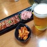 焼肉レストランひがしやま - 料理写真:生ビールセット