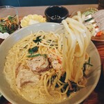 農園レストラン Nofu - グリーンカレーパスタ・大盛り