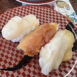 Sushi Choushimaru - 貝三貫（605円）