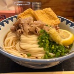 き田たけうどん - 豆牛ぶっかけうどん