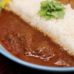 エピタフカレー - カレー2種盛り・ご飯大盛・ゆで卵