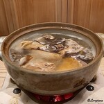 御料理 寺沢 - 地場 北上産色々な茸と熊肉のしゃぶしゃぶ