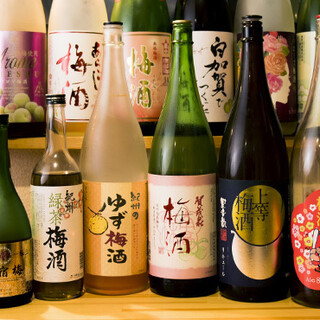 We have a lineup of about 25 different types of plum wine! “Moon in the Sky” is recommended